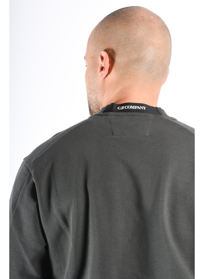 CP Company FW25 - Diagonal Raised Fleece Sweater - Dark Shadow