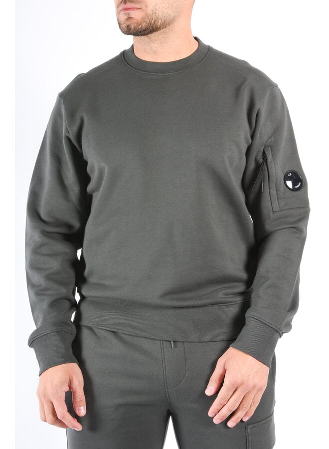 CP Company FW25 - Diagonal Raised Fleece Sweater - Dark Shadow