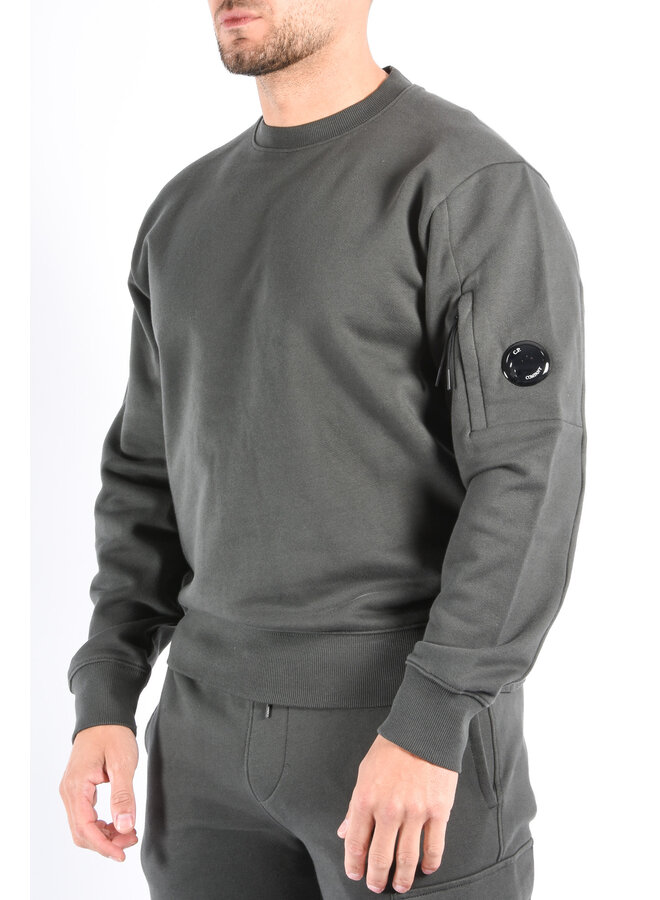 CP Company FW25 - Diagonal Raised Fleece Sweater - Dark Shadow