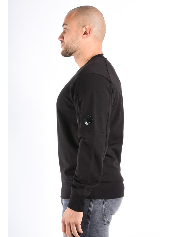 CP Company FW25 - Diagonal Raised Fleece Sweater - Black