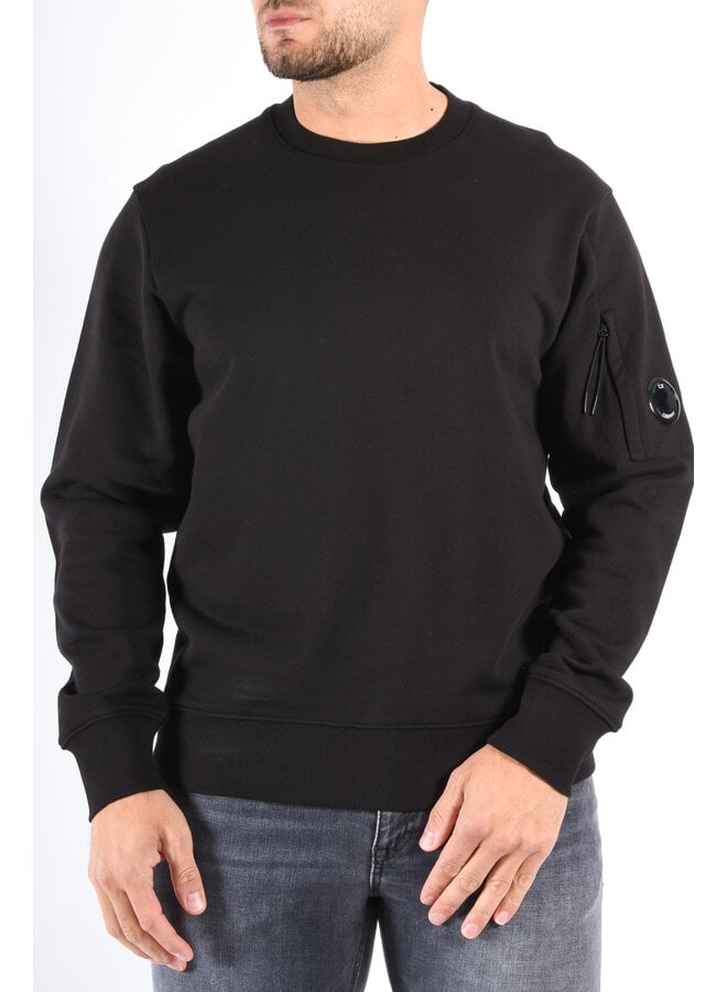 CP Company FW25 - Diagonal Raised Fleece Sweater - Black