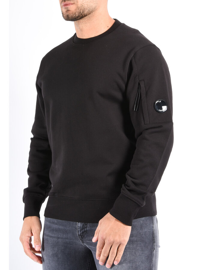 CP Company FW25 - Diagonal Raised Fleece Sweater - Black
