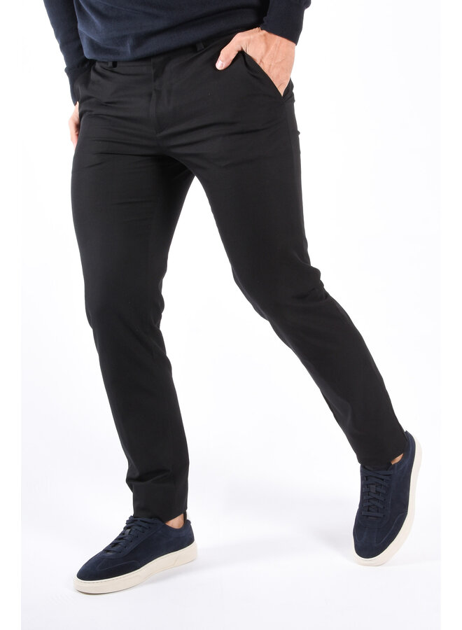 BOSS - Slim Fit Stretch Cotton Trousers P Kaiton1 Zip - Black