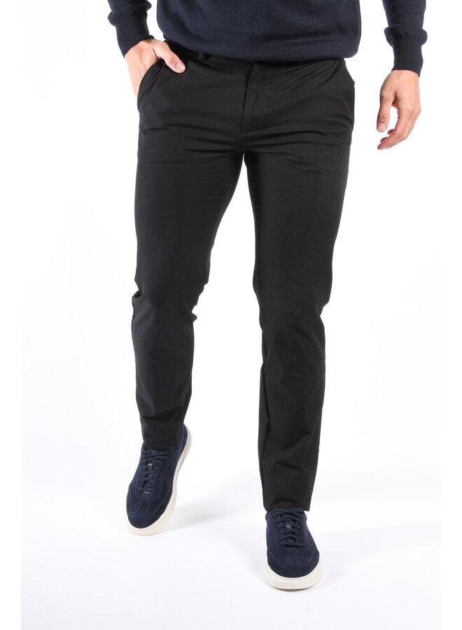 BOSS - Slim Fit Stretch Cotton Trousers P Kaiton1 Zip - Black