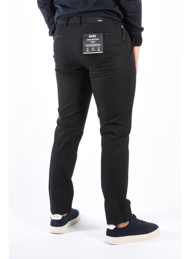 BOSS - Slim Fit Stretch Cotton Trousers P Kaiton1 Zip - Black