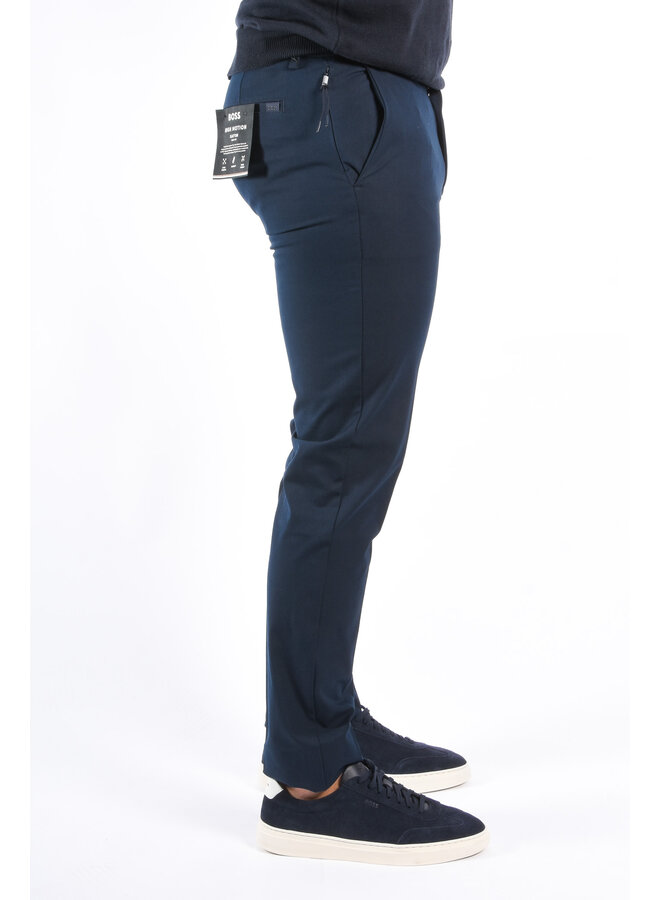 BOSS - Slim Fit Stretch Cotton Trousers P Kaiton1 Zip - Dark Blue