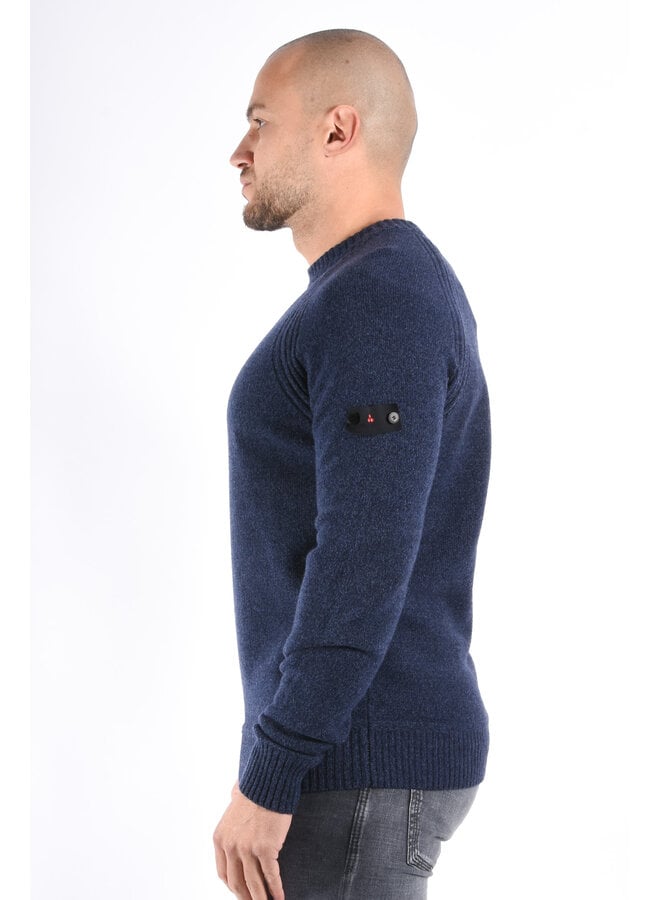 Peuterey FW25 - Itokawa 03 Wool Blend Sweater - Dark Blue