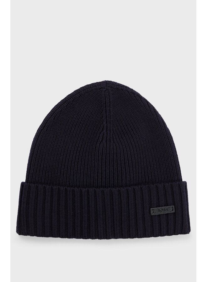 BOSS WI25 Beanie Hat Fati - Dark Blue