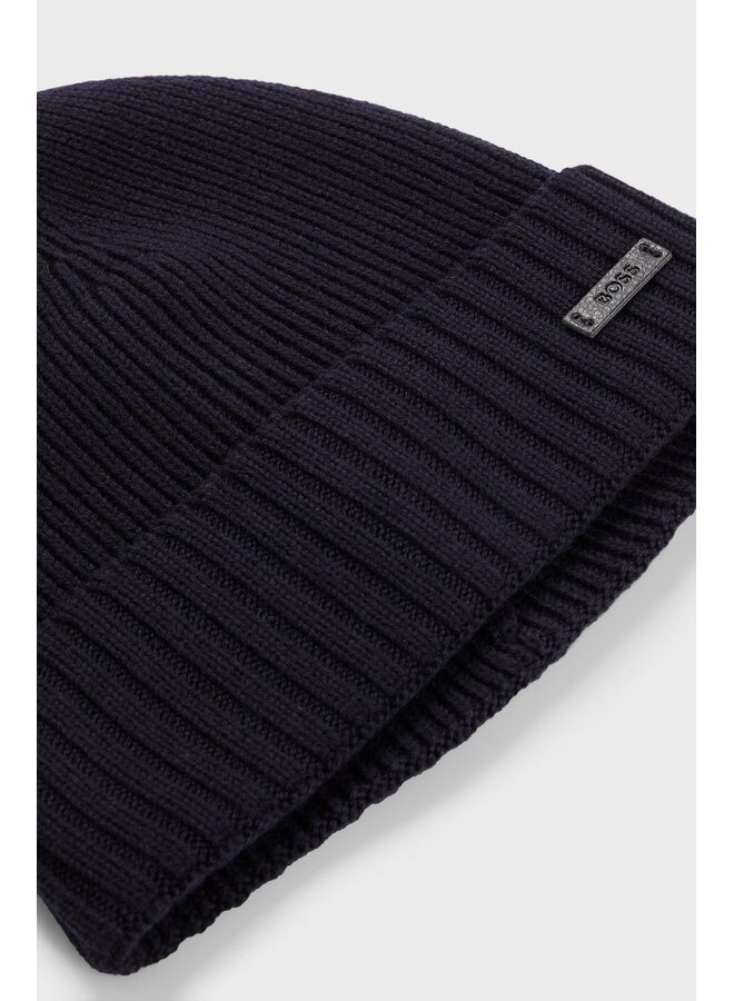 BOSS WI25 Beanie Hat Fati - Dark Blue