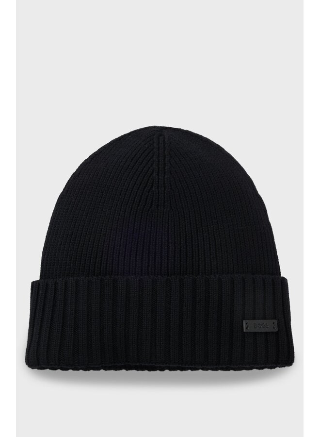 BOSS WI25 Beanie Hat Fati - Black