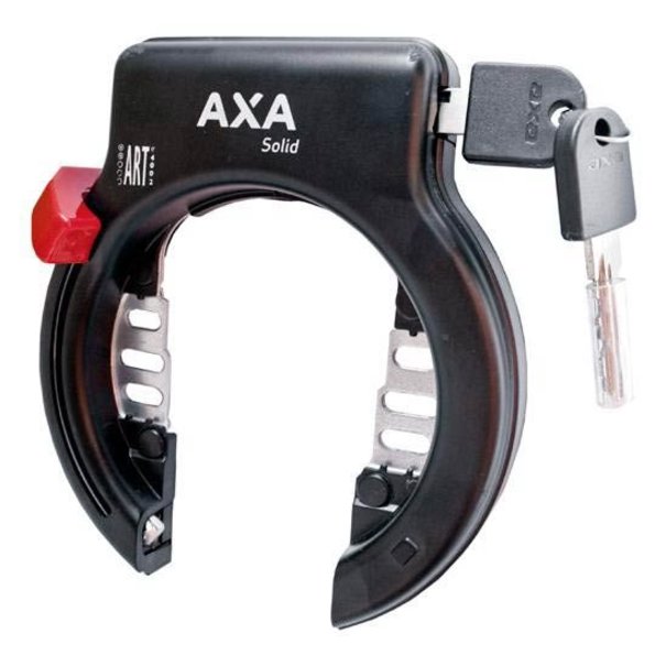 AXA SOLID RINGSLOT MET SPATBORD BEVESTIGING IN ZWART