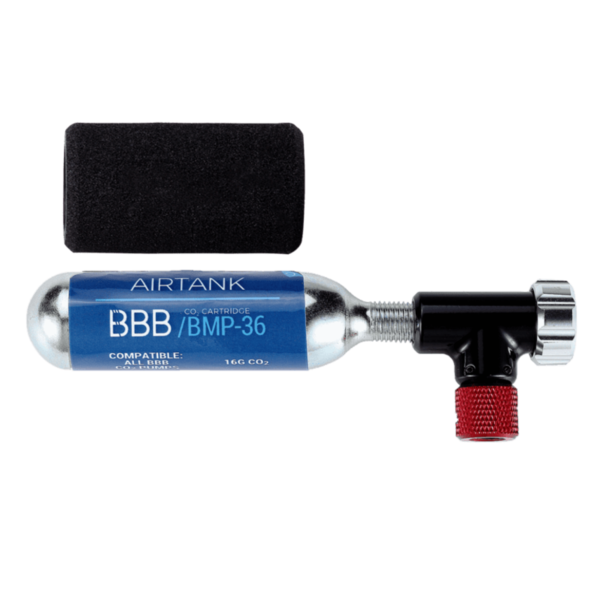 BBB BMP-34 EASYAIR CO2 MINIPOMP + CARTRIDGE IN ZWART