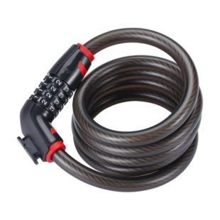 BBL-45 FIETSSLOT CODELOCK COIL CABLE 12MMX180CM ZWART