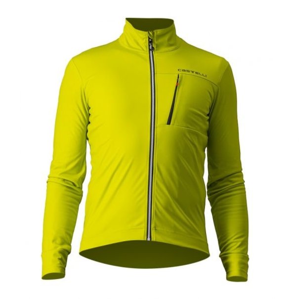 CASTELLI GO JACKET IN CHARTREUSE / DARK GREY