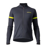 FONDO 2 JERSEY IN DARK GREY MET YELLOW REFLEX INZETSTROKEN