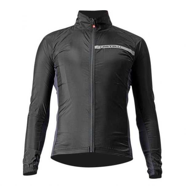 CASTELLI SQUADRA STRETCH JACKET IN LIGHT BLACK/DARK GRAY