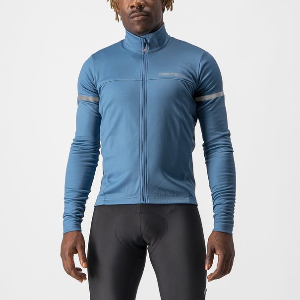 CASTELLI FONDO 2 JERSEY FZ IN STEEL BLUE/BLUE REFLEX