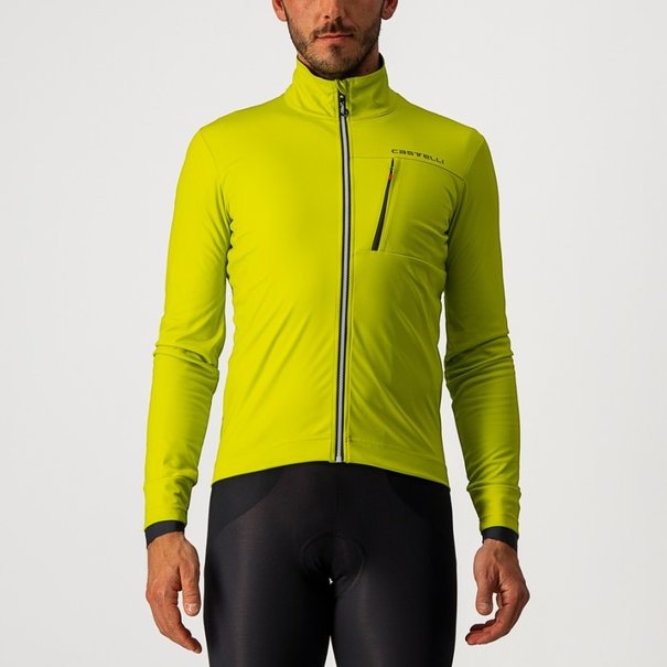 CASTELLI GO JACKET IN CHARTREUSE / DARK GREY