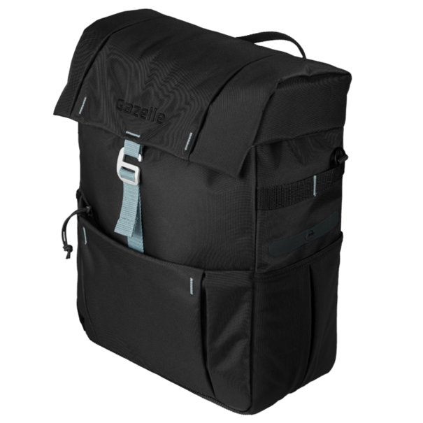 GAZELLE ENKELE FIETSTAS IN BLACK / LIGHT OLIVE 18,5L