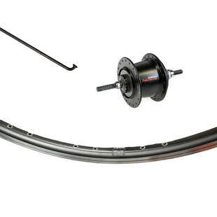 WIEL ACHTER 28 INCH MACH1 001 BLACK NEXUS 7 GESLEPEN