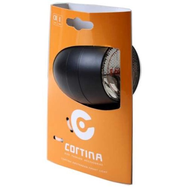 CORTINA KOPLAMP AMSTERDAM E-BIKE IN ZWART