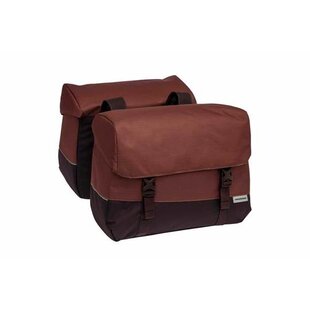 FIETSTAS OSLO JOLI DOUBLE ROOD/BRUIN 37L