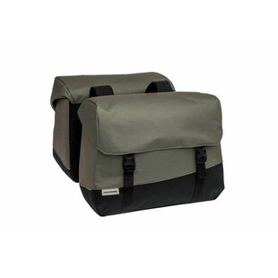 FIETSTAS OSLO JOLI DOUBLE ZWART/GROEN 37L