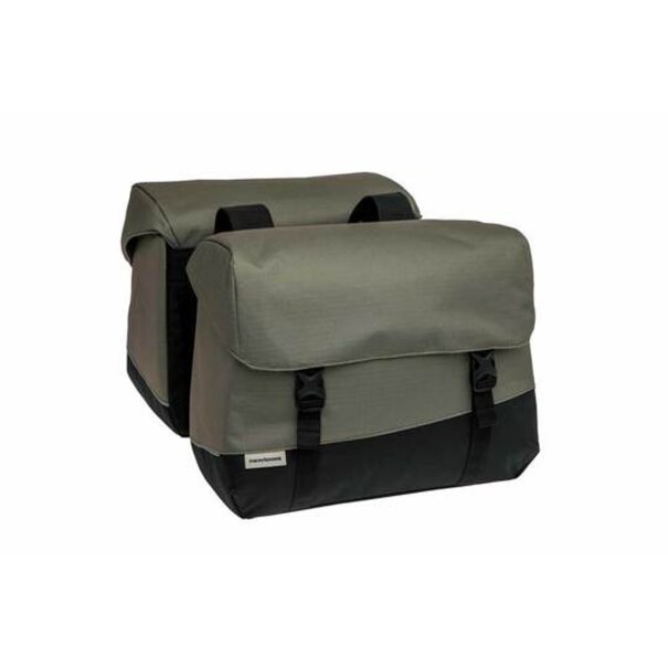NEW LOOXS DUBBELE TAS OSLO JOLI DOUBLE ZWART/GROEN 37L