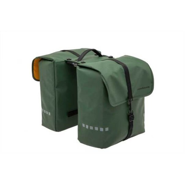 NEW LOOXS DUBBELE FIETSTAS ODENSE DOUBLE MIK-SYSTEEM IN GREEN 39L