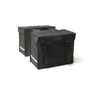 TAS CANVAS DE LUXE DUBBEL ZWART 46L