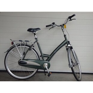 genova n7 damesfiets 57cm grijsgroen gebruikt