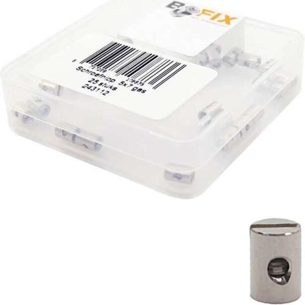 BOFIX NIPPEL SCHROEF 5X7MM GAS