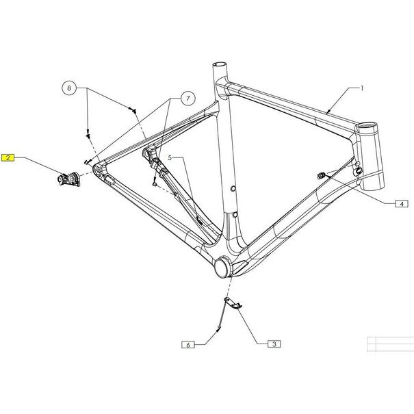CUBE DERAILLEURHANGER MTB X12 STD 10241 / ACHTER PAD