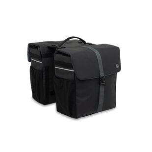 DOUBLE PANNIER MIK BLACK GREY DUBBELE TAS