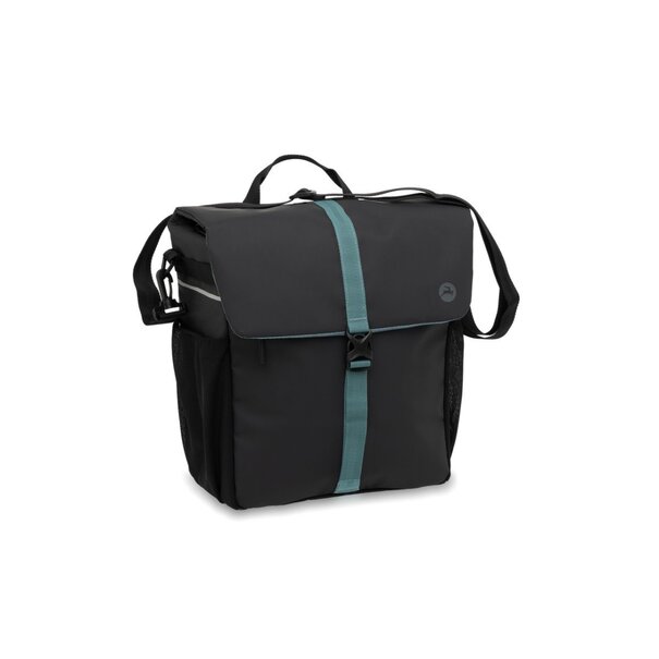 gazelle ENKELE PANNIER MIK BLACK GREEN TAS
