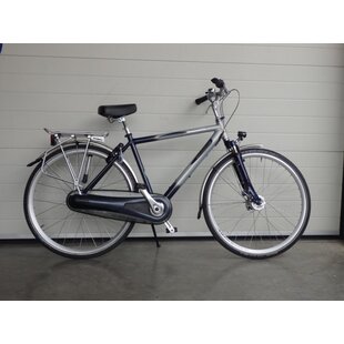 Gebruikte domino heren 50cm fiets  blauw met 7 versnellingen