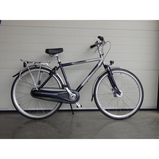 Sparta Gebruikte domino heren 50cm fiets  blauw met 7 versnellingen