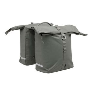 FIETSTAS LEEDS DUBBEL CANTOS GROEN 36 LITER MET MIK AANSLUITING
