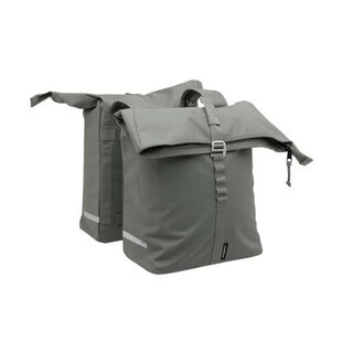 FIETSTAS LEEDS DUBBEL CANTOS GROEN 36 LITER MET RIEMPJES