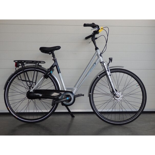GAZELLE gebruikte Eclipse damesfiets 53cm Grace Silver/Panther Black