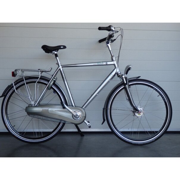 GAZELLE Gebruikte orange c8 herenfiets 61 cm zilver