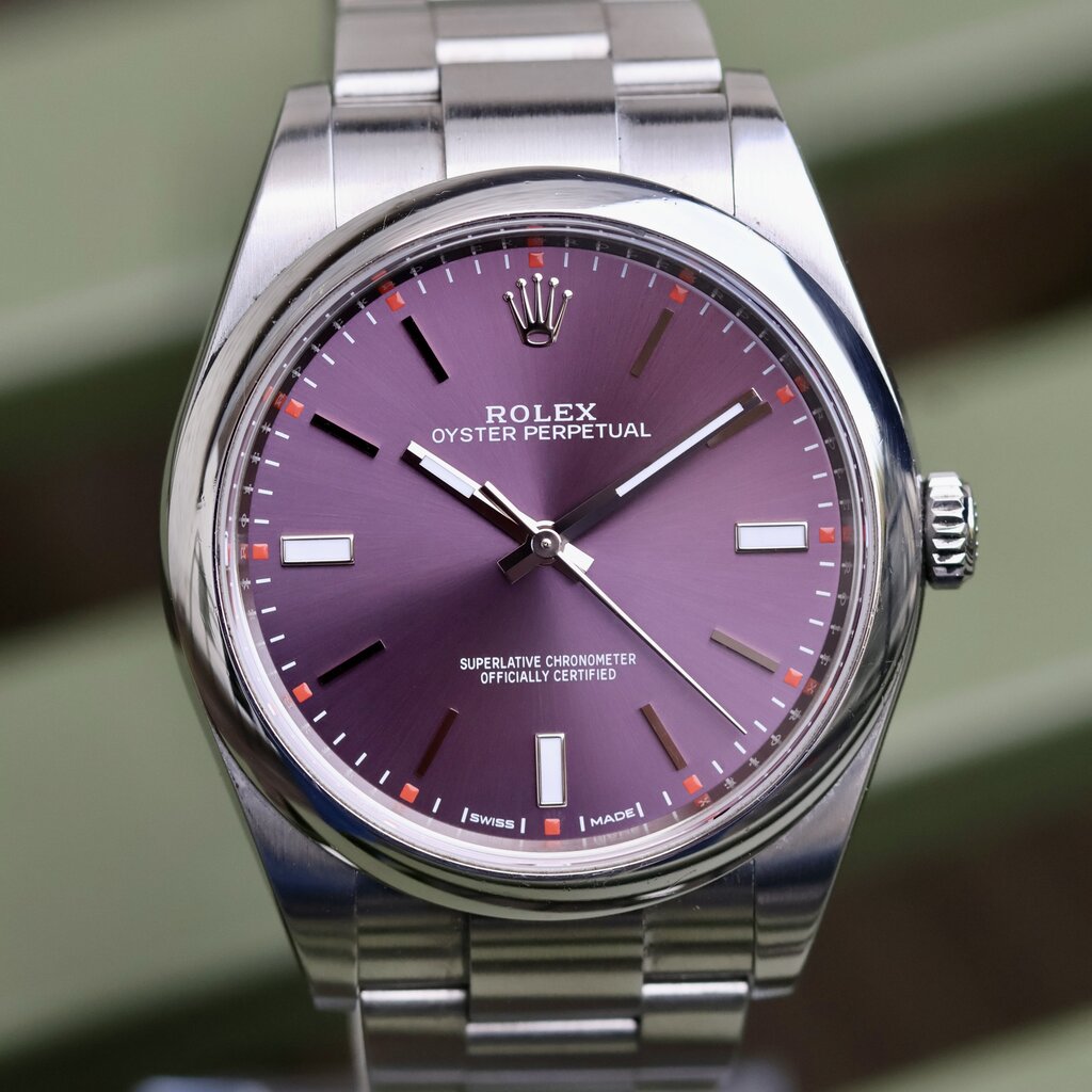 Rolex Rolex Oyster Perpetual 39 grape dial full set