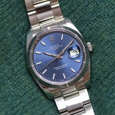 Rolex Oyster Perpetual Date Blue dial + service invoice AD