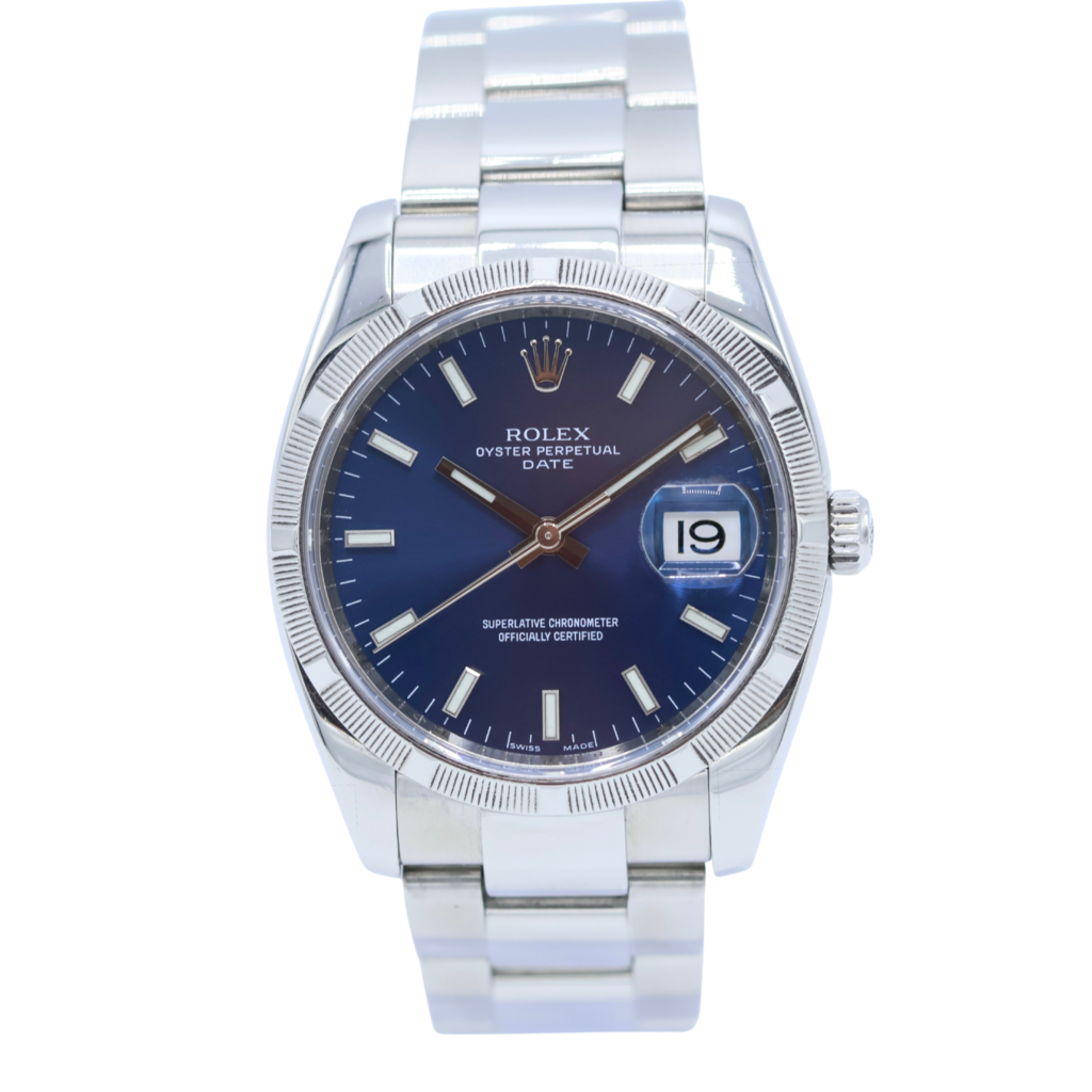 Rolex Oyster Perpetual Date Blue dial + service invoice AD
