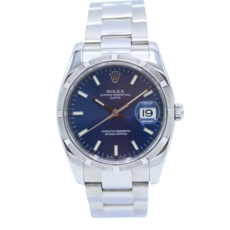 Rolex Oyster Perpetual Date Blue dial + service invoice AD