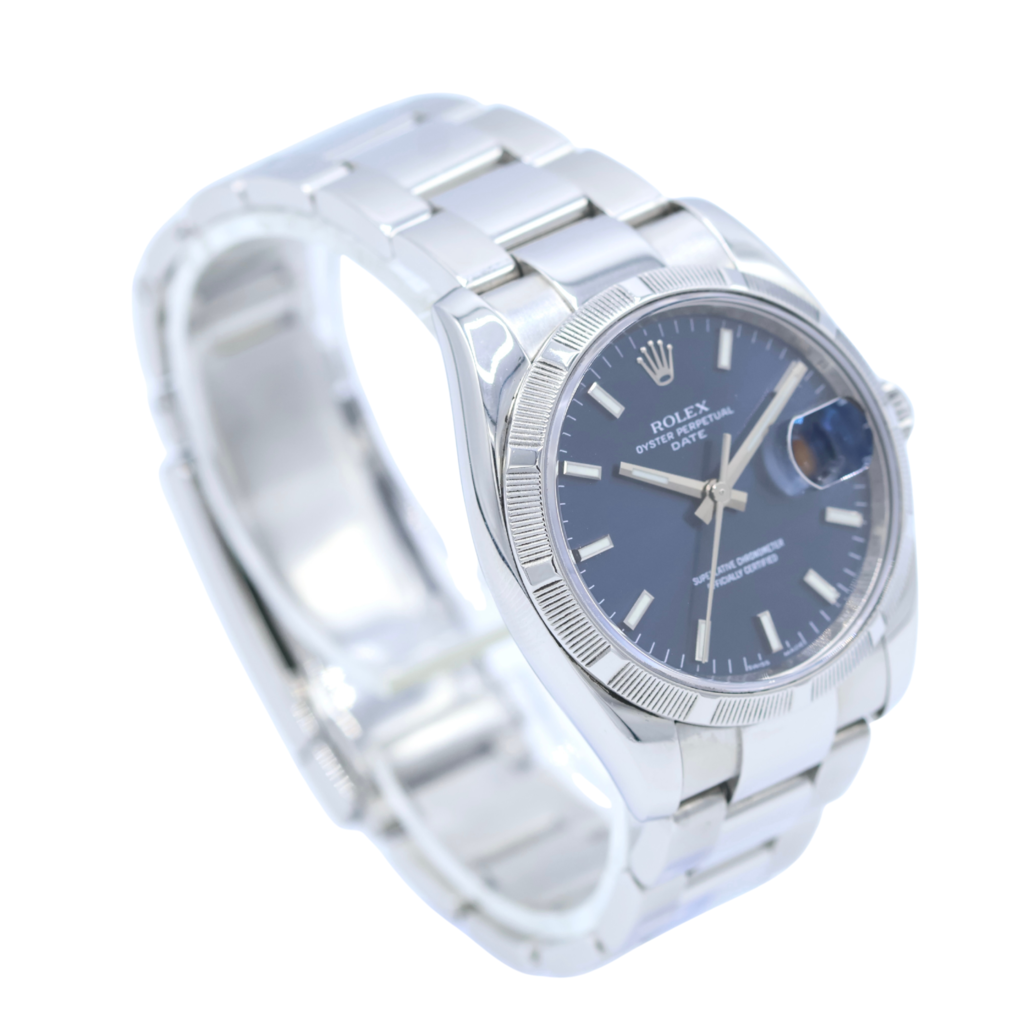 Rolex Oyster Perpetual Date Blue dial + service invoice AD