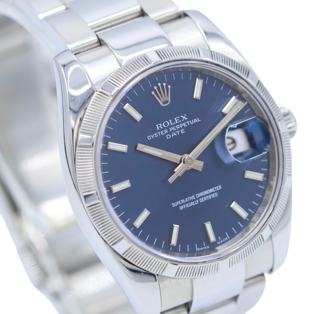 Rolex Oyster Perpetual Date Blue dial + service invoice AD