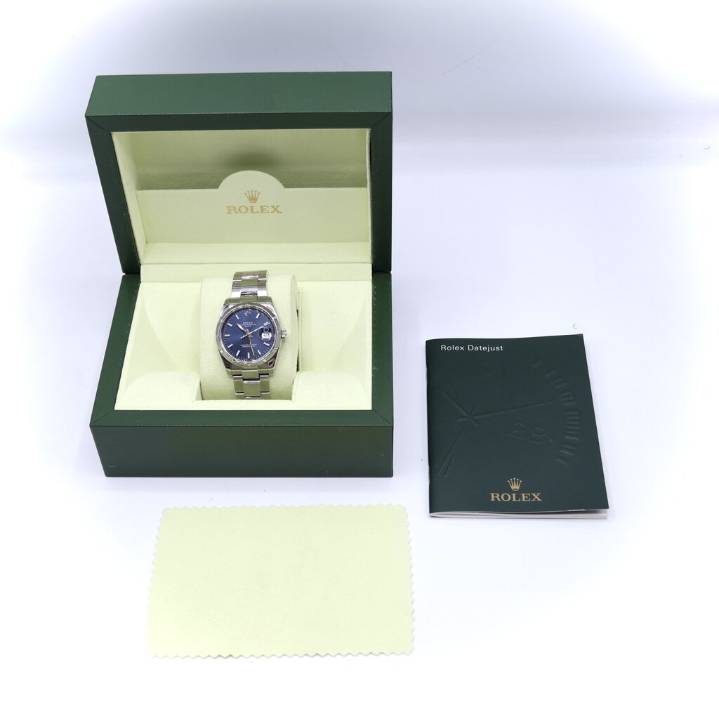 Rolex Oyster Perpetual Date Blue dial + service invoice AD