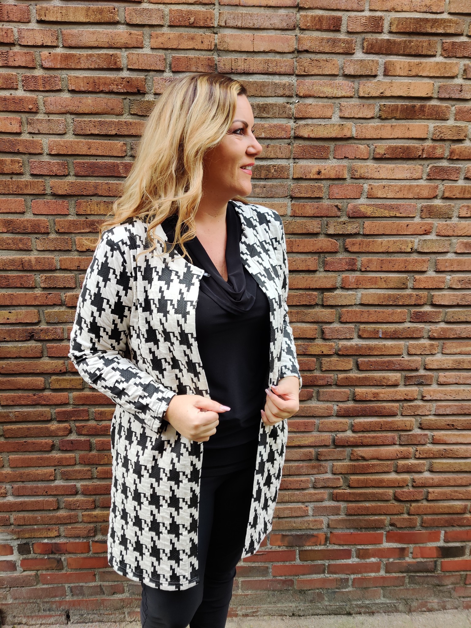 zwart wit blazer