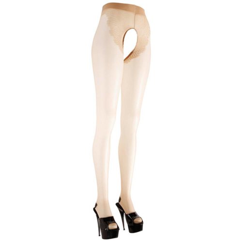 Cottelli Collection Panty met Open Kruis - Huidkleurig Cottelli Collection Panty met Open Kruis - Huidkleurig